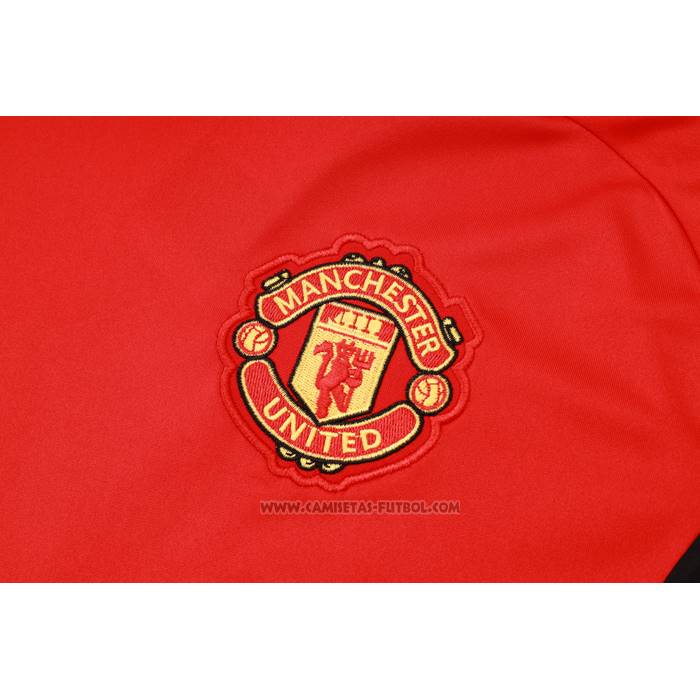 Chandal del Manchester United Manga Corta 2024-2025 Rojo - Pantalon Corto